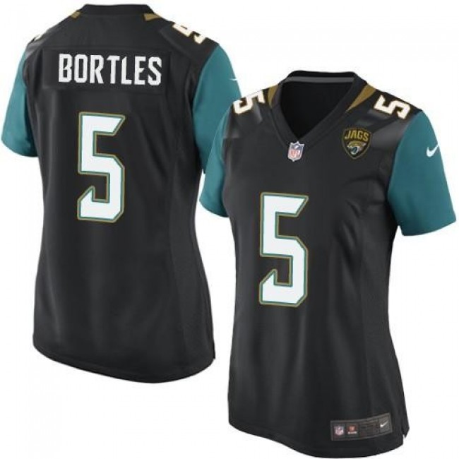 Women's Jaguars #5 Blake Bortles Black Alternate Stitched NFL Elite Jersey