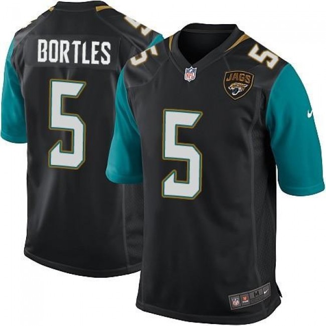 Jacksonville Jaguars #5 Blake Bortles Black Alternate Youth Stitched NFL Elite Jersey