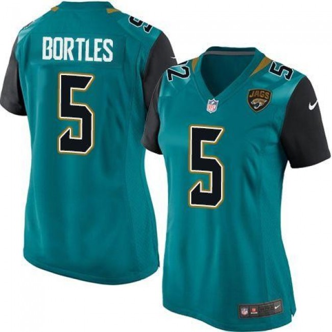 Women's Jaguars #5 Blake Bortles Teal Green Team Color Stitched NFL Elite Jersey