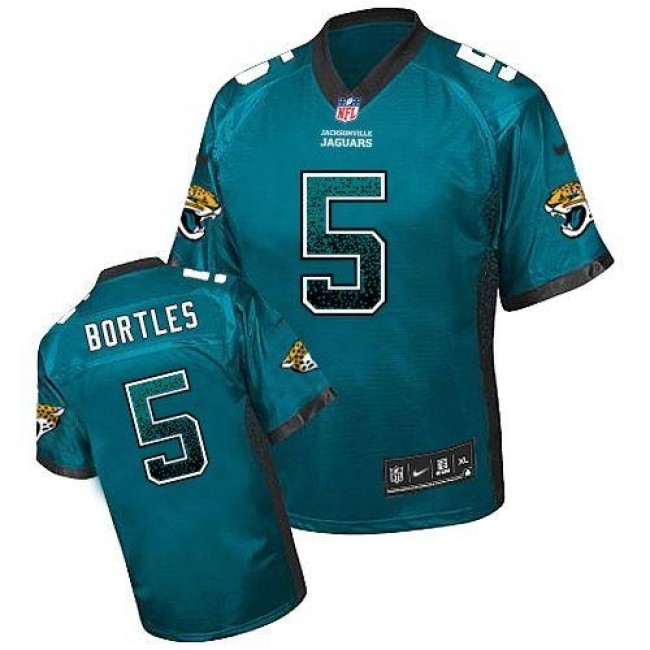 Jacksonville Jaguars #5 Blake Bortles Teal Green Team Color Youth Stitched NFL Elite Drift Fashion Jersey