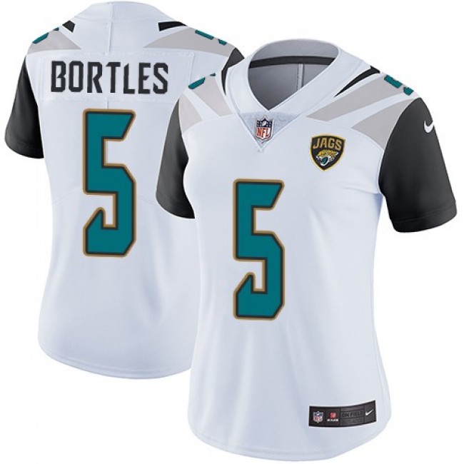 Women's Jaguars #5 Blake Bortles White Stitched NFL Vapor Untouchable Limited Jersey