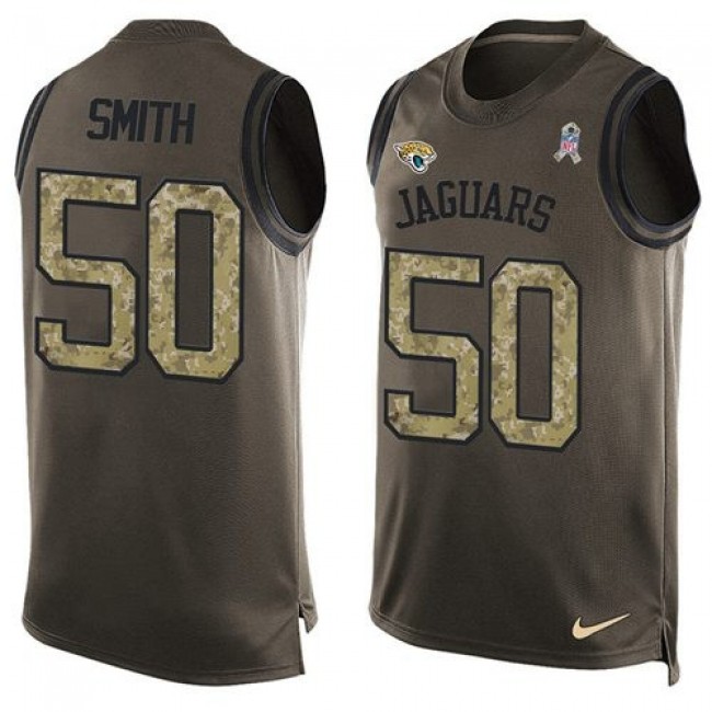 Nike Jaguars #50 Telvin Smith Green Men's Stitched NFL Limited Salute To Service Tank Top Jersey