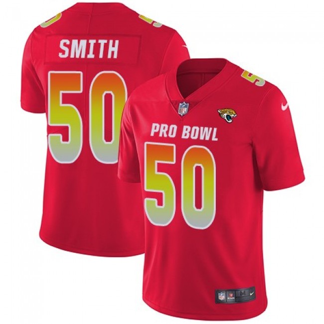 Nike Jaguars #50 Telvin Smith Red Men's Stitched NFL Limited AFC 2018 Pro Bowl Jersey