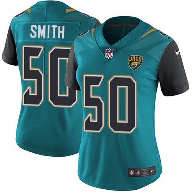 Women's Jaguars #50 Telvin Smith Teal Green Team Color Stitched NFL Vapor Untouchable Limited Jersey