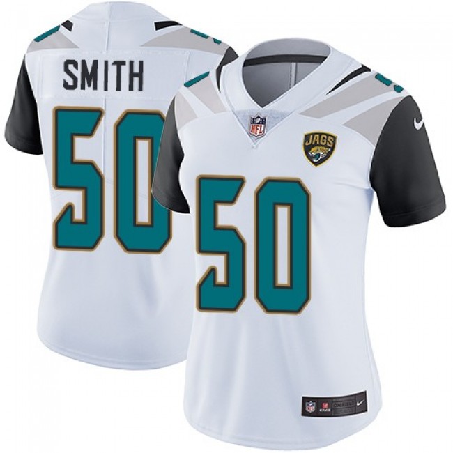 Women's Jaguars #50 Telvin Smith White Stitched NFL Vapor Untouchable Limited Jersey