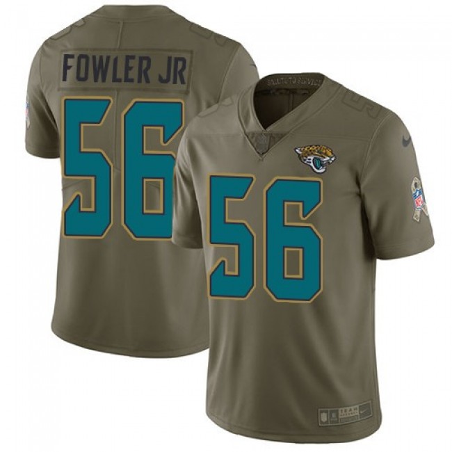 Jacksonville Jaguars #56 Dante Fowler Jr Olive Youth Stitched NFL Limited 2017 Salute to Service Jersey
