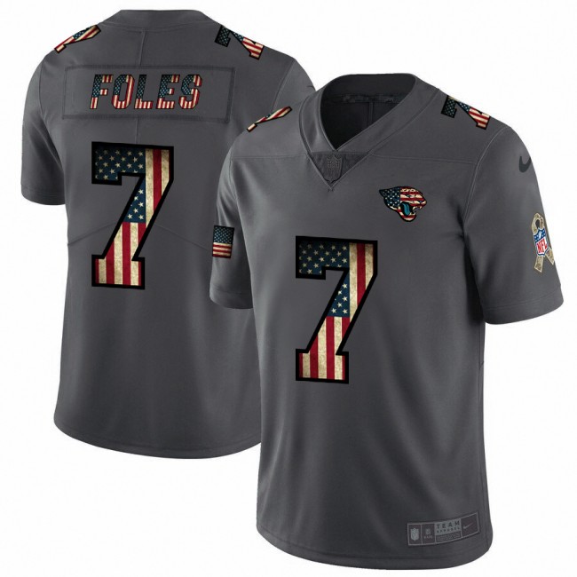 Nike Jaguars #7 Nick Foles 2018 Salute To Service Retro USA Flag Limited NFL Jersey
