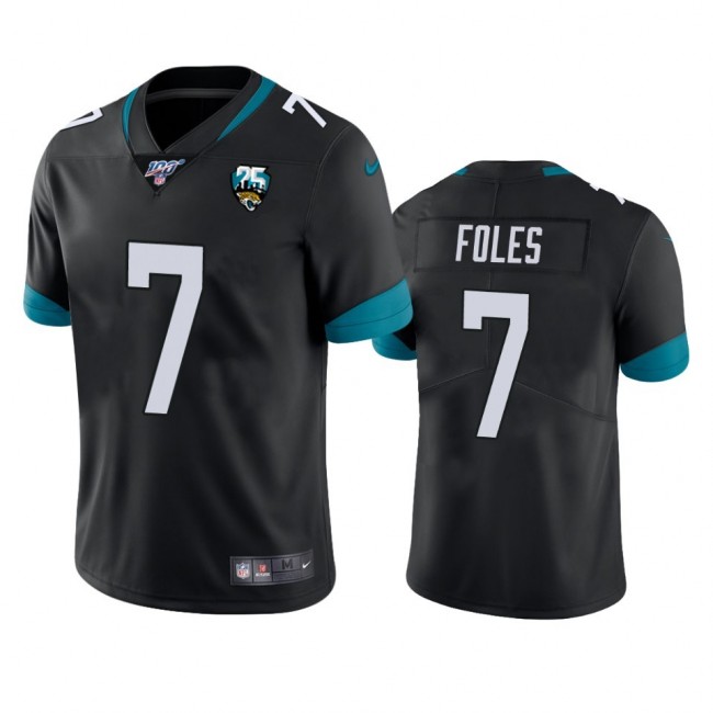 Nike Jaguars #7 Nick Foles Black 25th Anniversary Vapor Limited Stitched NFL 100th Season Jersey