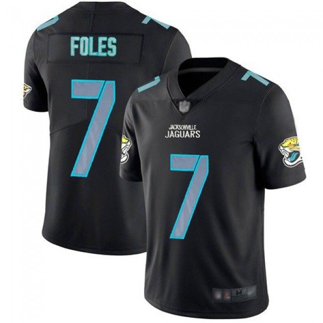 Nike Jaguars #7 Nick Foles Black Men's Stitched NFL Limited Rush Impact Jersey