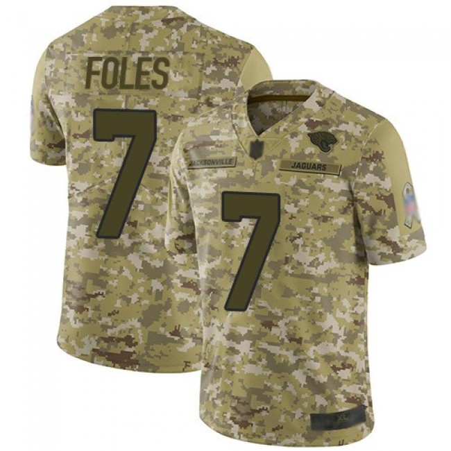 Nike Jaguars #7 Nick Foles Camo Men's Stitched NFL Limited 2018 Salute To Service Jersey