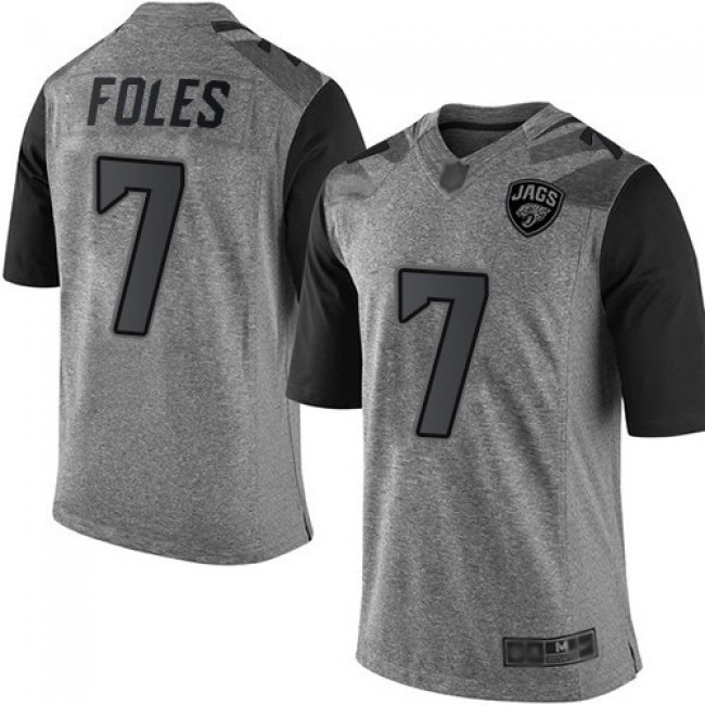 Nike Jaguars #7 Nick Foles Gray Men's Stitched NFL Limited Gridiron Gray Jersey