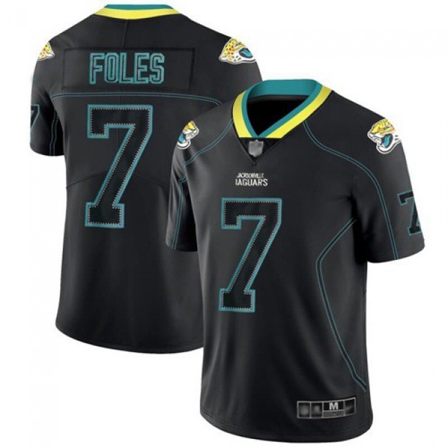 Nike Jaguars #7 Nick Foles Lights Out Black Men's Stitched NFL Limited Rush Jersey