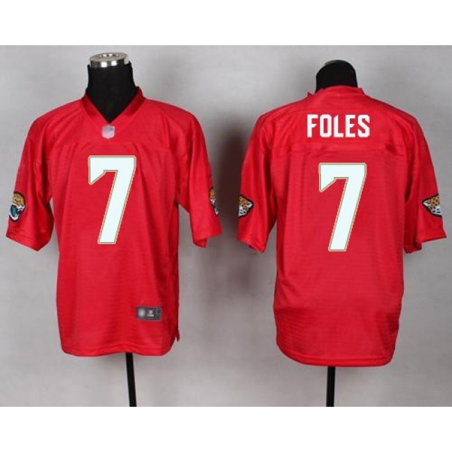 Nike Jaguars #7 Nick Foles Red Men's Stitched NFL Elite QB Practice Jersey