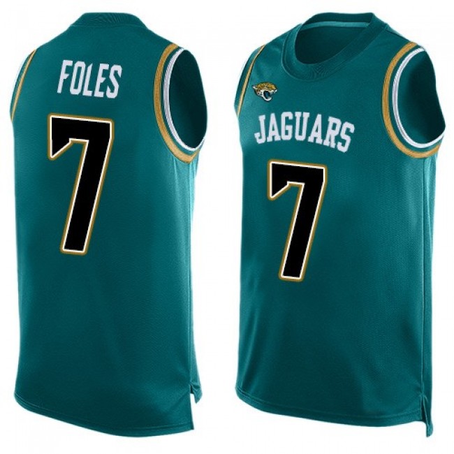 Nike Jaguars #7 Nick Foles Teal Green Alternate Men's Stitched NFL Limited Tank Top Jersey