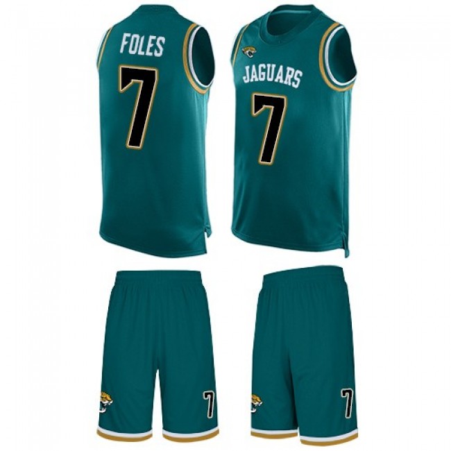 Nike Jaguars #7 Nick Foles Teal Green Alternate Men's Stitched NFL Limited Tank Top Suit Jersey
