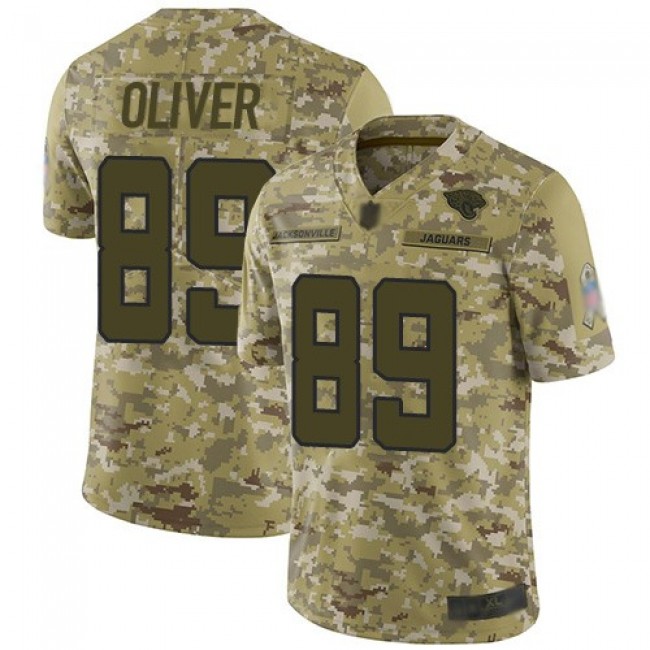 Nike Jaguars #89 Josh Oliver Camo Men's Stitched NFL Limited 2018 Salute To Service Jersey