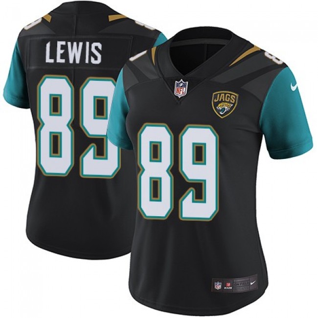 Women's Jaguars #89 Marcedes Lewis Black Alternate Stitched NFL Vapor Untouchable Limited Jersey
