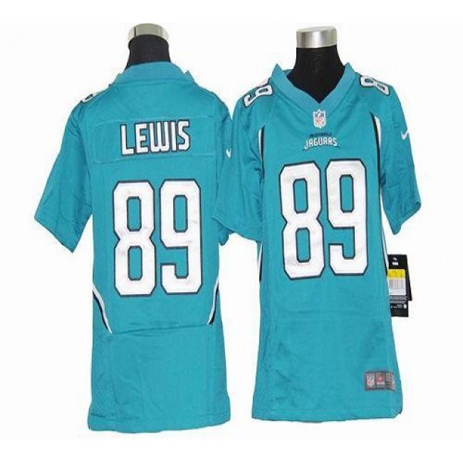 Jacksonville Jaguars #89 Marcedes Lewis Teal Green Team Color Youth Stitched NFL Elite Jersey