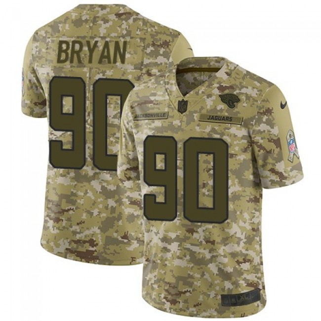 Nike Jaguars #90 Taven Bryan Camo Men's Stitched NFL Limited 2018 Salute To Service Jersey