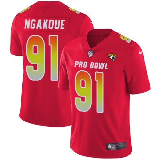 Nike Jaguars #91 Yannick Ngakoue Red Men's Stitched NFL Limited AFC 2018 Pro Bowl Jersey