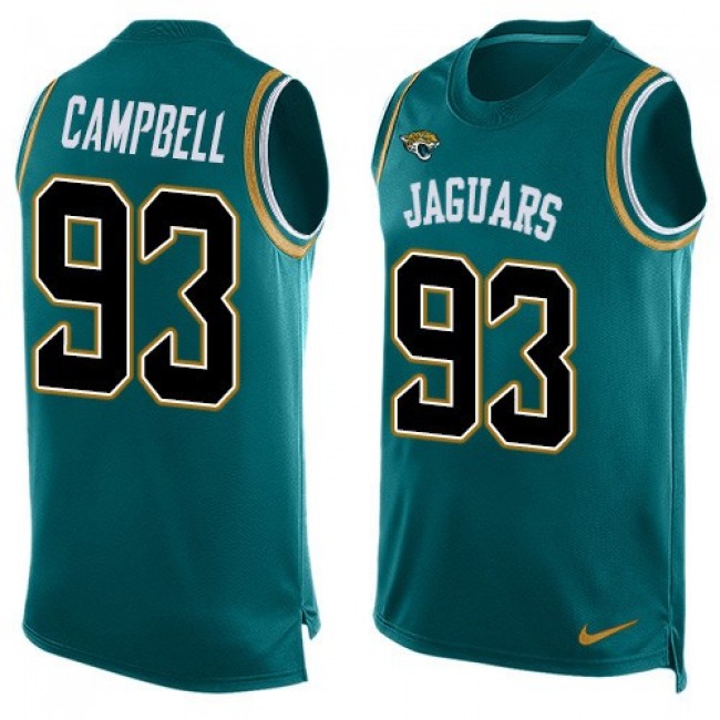 Nike Jaguars #93 Calais Campbell Teal Green Alternate Men's Stitched NFL Limited Tank Top Jersey