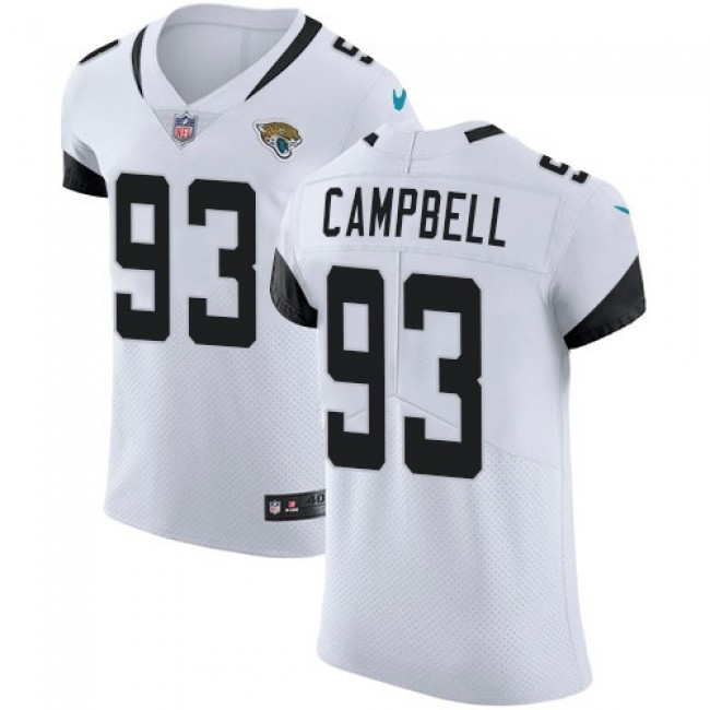Nike Jaguars #93 Calais Campbell White Men's Stitched NFL Vapor Untouchable Elite Jersey