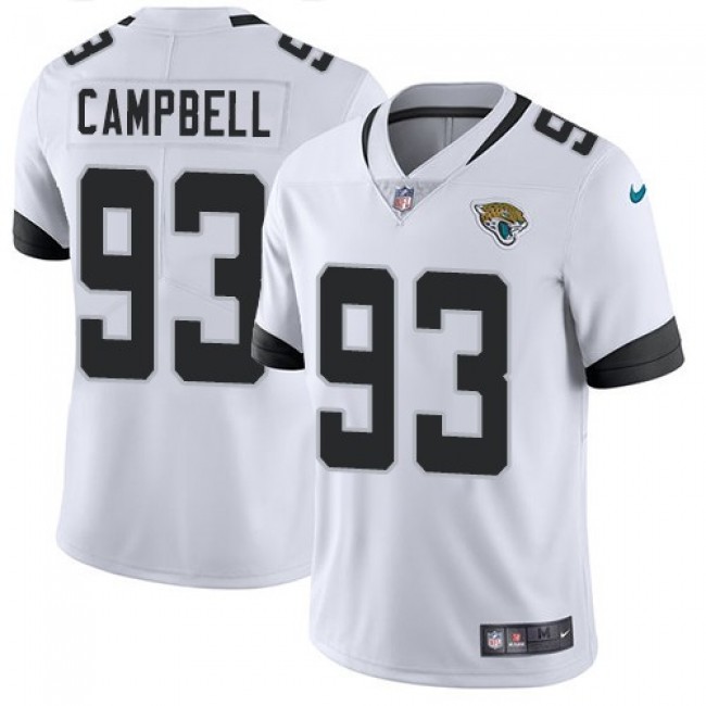 Nike Jaguars #93 Calais Campbell White Men's Stitched NFL Vapor Untouchable Limited Jersey