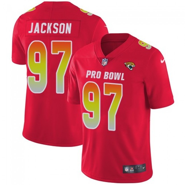 Jacksonville Jaguars #97 Malik Jackson Red Youth Stitched NFL Limited AFC 2018 Pro Bowl Jersey