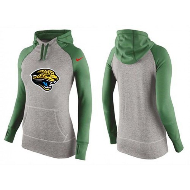 Women's Jacksonville Jaguars Hoodie Grey Green Jersey