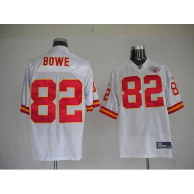 Chiefs #82 Dwayne Bowe White With AFL 50 Anniversary Patch Stitched NFL Jersey