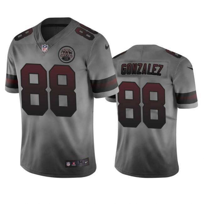 Kansas City Chiefs #88 Tony Gonzalez Smoky Men's Nike Vapor Limited City Edition NFL Jersey