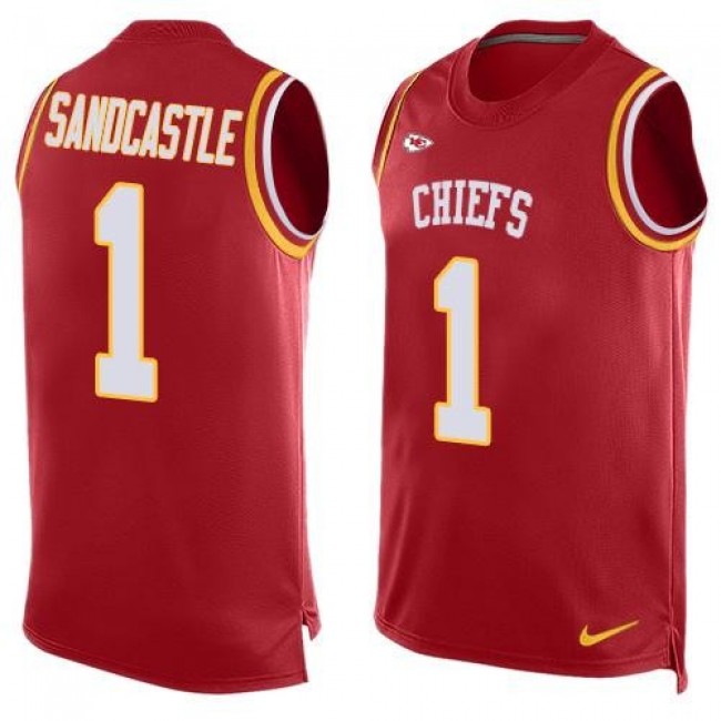 Nike Chiefs #1 Leon Sandcastle Red Team Color Men's Stitched NFL Limited Tank Top Jersey