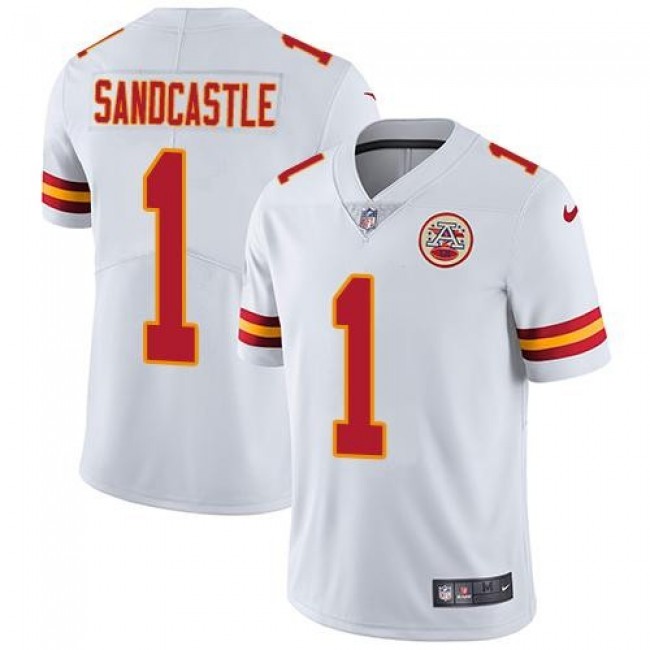 Nike Chiefs #1 Leon Sandcastle White Men's Stitched NFL Vapor Untouchable Limited Jersey