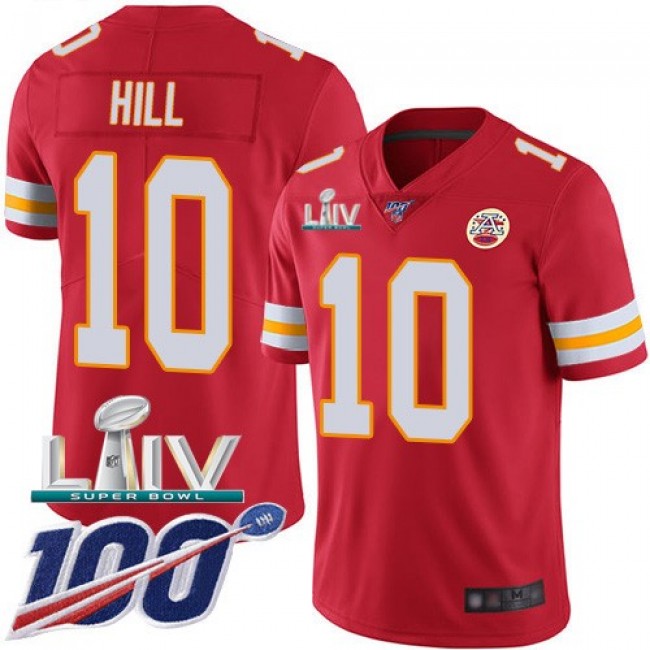 Nike Chiefs #10 Tyreek Hill Red Super Bowl LIV 2020 Team Color Men's Stitched NFL 100th Season Vapor Untouchable Limited Jersey