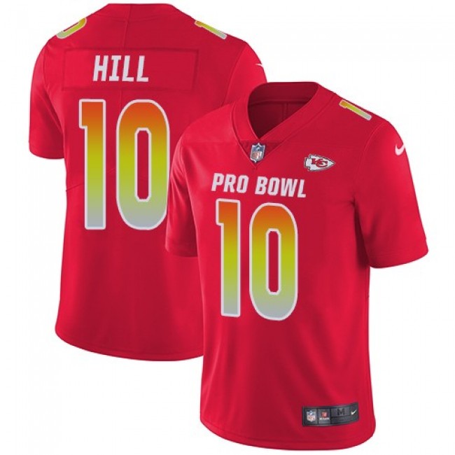 Kansas City Chiefs #10 Tyreek Hill Red Youth Stitched NFL Limited AFC 2018 Pro Bowl Jersey