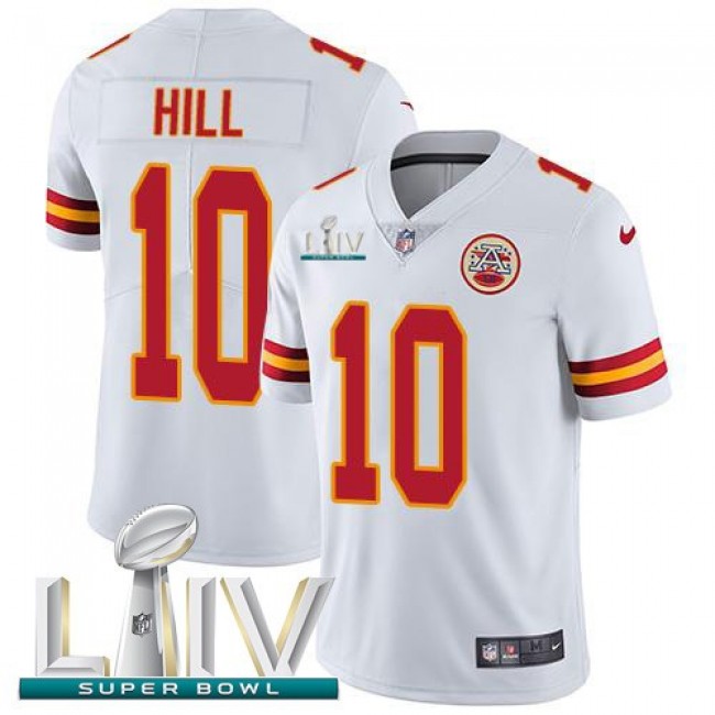 Nike Chiefs #10 Tyreek Hill White Super Bowl LIV 2020 Men's Stitched NFL Vapor Untouchable Limited Jersey
