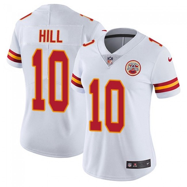 Women's Chiefs #10 Tyreek Hill White Stitched NFL Vapor Untouchable Limited Jersey