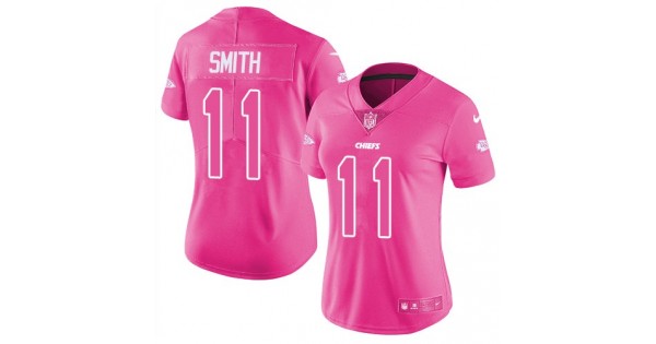 بول اند بير اون لاين NFL Jersey number 98-Women's Chiefs #11 Alex Smith Pink Stitched ... بول اند بير اون لاين