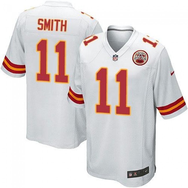 Kansas City Chiefs #11 Alex Smith White Youth Stitched NFL Elite Jersey