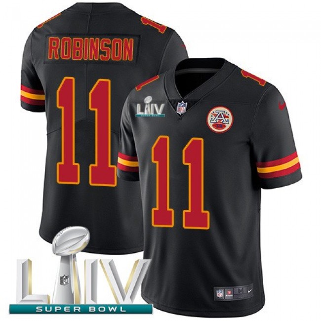 Nike Chiefs #11 Demarcus Robinson Black Super Bowl LIV 2020 Men's Stitched NFL Limited Rush Jersey