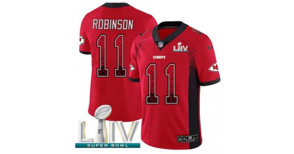 درابزين خشب Nike Chiefs #11 Demarcus Robinson Red Super Bowl LIV 2020 Team Color Youth Stitched NFL Vapor Untouchable Limited Jersey مفتاح تايلاند