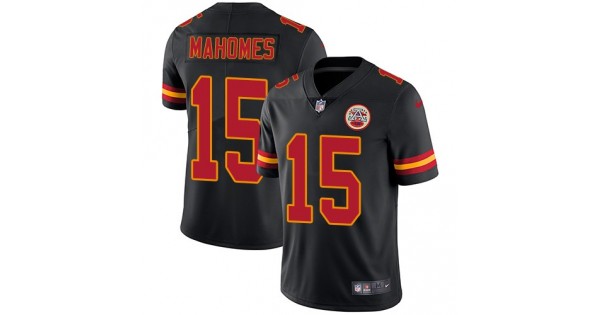 العروض التقديمية Nike Kansas City Chiefs #15 Patrick Mahomes II Black Men's Stitched NFL Limited Rush Jersey قنديل
