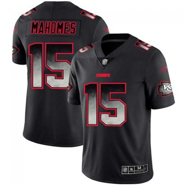 Nike Chiefs #15 Patrick Mahomes Black Men's Stitched NFL Vapor Untouchable Limited Smoke Fashion Jersey
