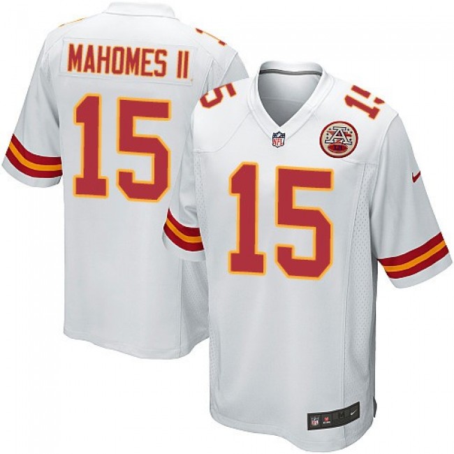 Kansas City Chiefs #15 Patrick Mahomes II White Youth Stitched NFL Elite Jersey