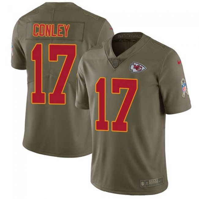Nike Chiefs #17 Chris Conley Olive Men's Stitched NFL Limited 2017 Salute To Service Jersey