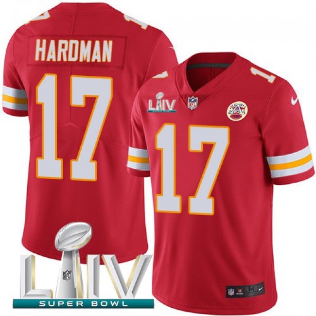 Nike Chiefs #17 Mecole Hardman Red Super Bowl LIV 2020 Team Color Men's Stitched NFL Vapor Untouchable Limited Jersey