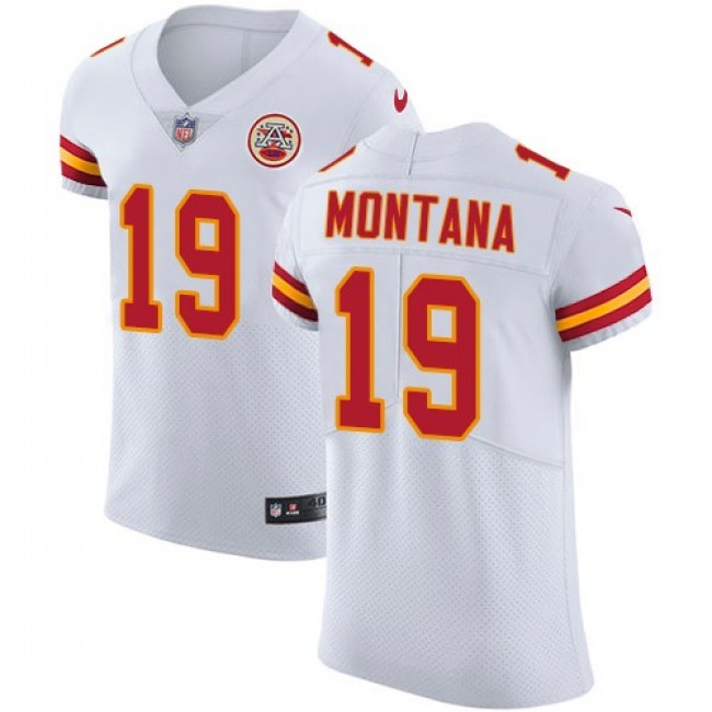Nike Chiefs #19 Joe Montana White Men's Stitched NFL Vapor Untouchable Elite Jersey