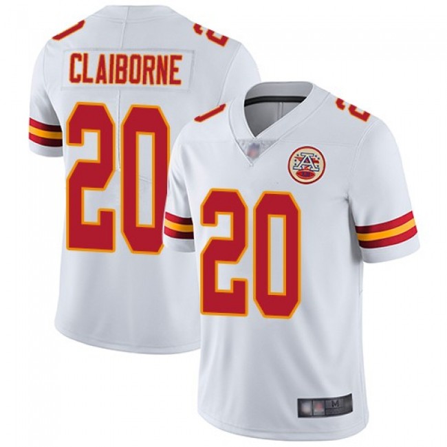 Nike Chiefs #20 Morris Claiborne White Men's Stitched NFL Vapor Untouchable Limited Jersey