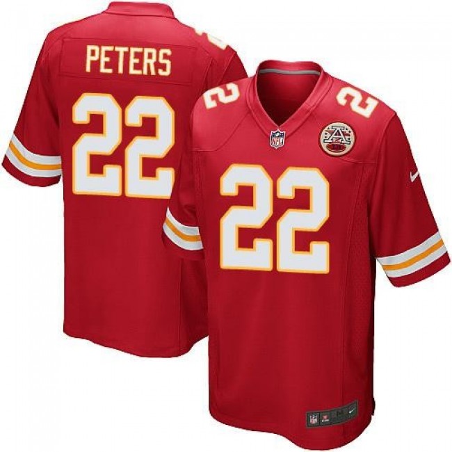 Kansas City Chiefs #22 Marcus Peters Red Team Color Youth Stitched NFL Elite Jersey