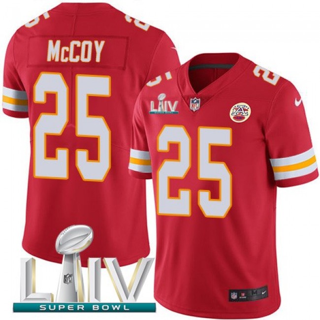 Nike Chiefs #25 LeSean McCoy Red Super Bowl LIV 2020 Team Color Men's Stitched NFL Vapor Untouchable Limited Jersey